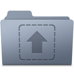 Upload Folder Graphite Icon 256x256 png